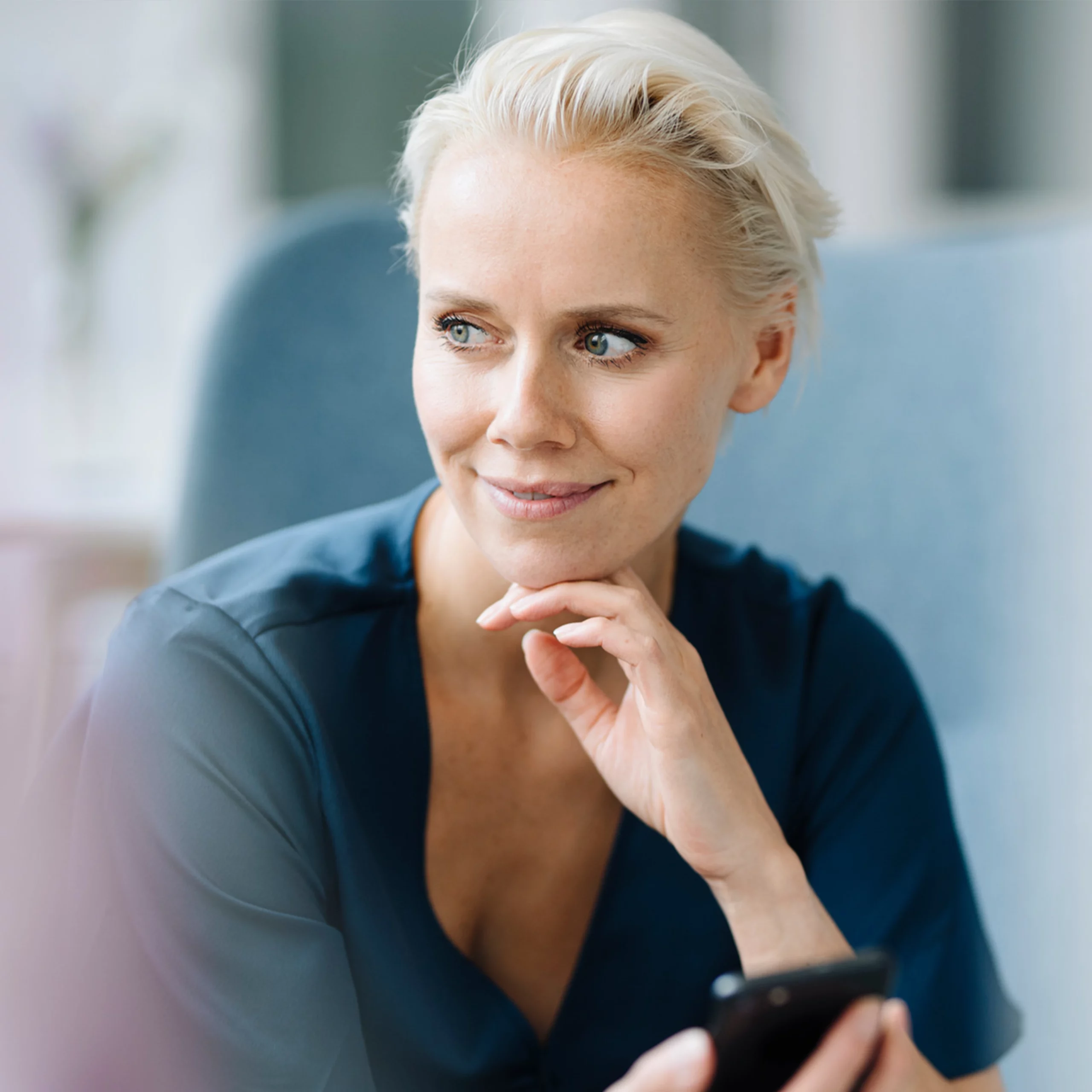 Woman smiling